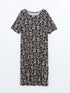 LC Waikiki Crew Collar Floral Women's Dress